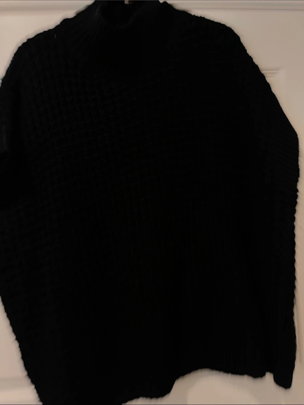 Black Ribbed Turtleneck Sweater Like New